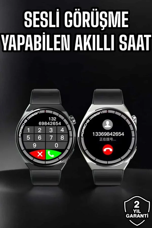 Akıllı Saat Nabız Sensörlü Bildirim Görebilen Spor Modları GPS Takibi Yeni Nesil görsel 2