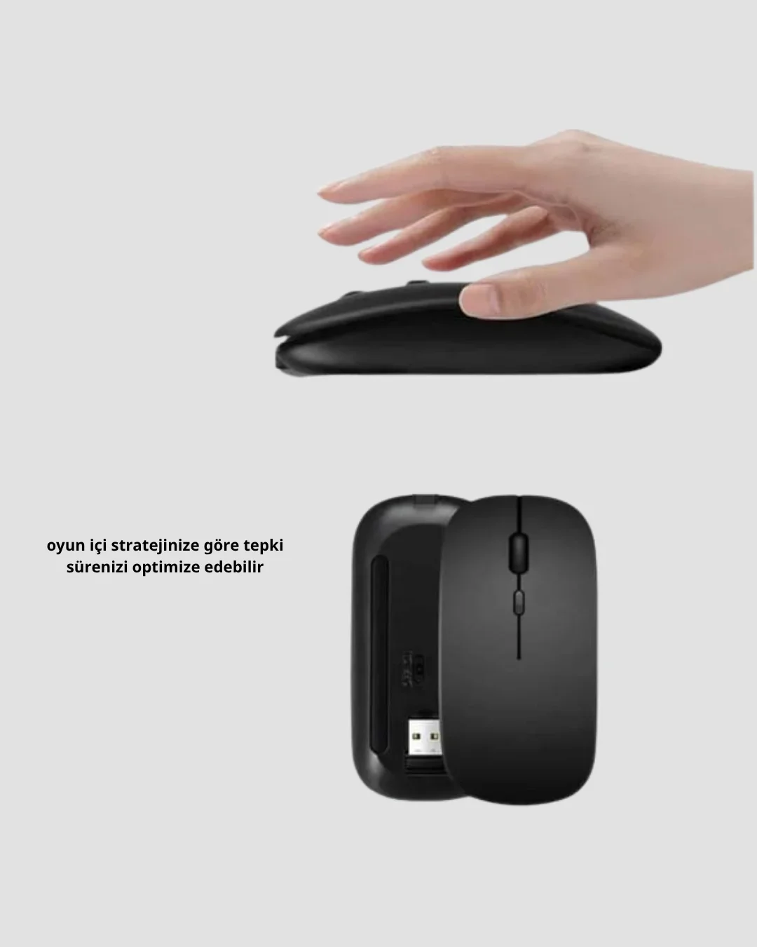 Kablosuz Oyuncu Mouse – Anlık DPI Geçişi, Gelişmiş Sensör, Hassas ve Akıcı Kontrol görsel 3