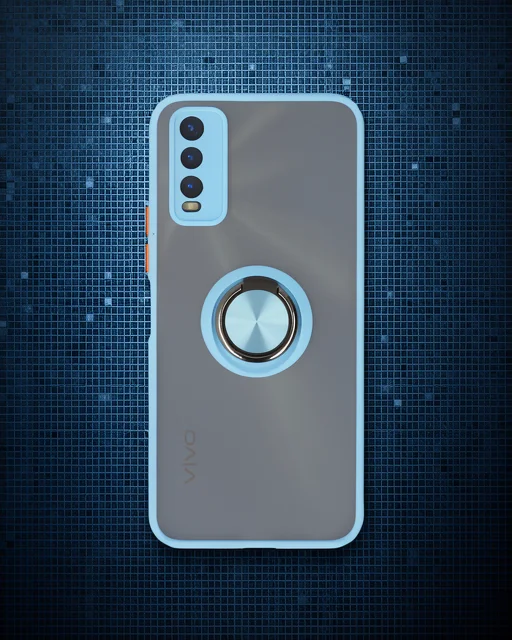 Vivo Y11s Kılıf Montreal Yüzüklü Silikon Kapak - Buz Mavi