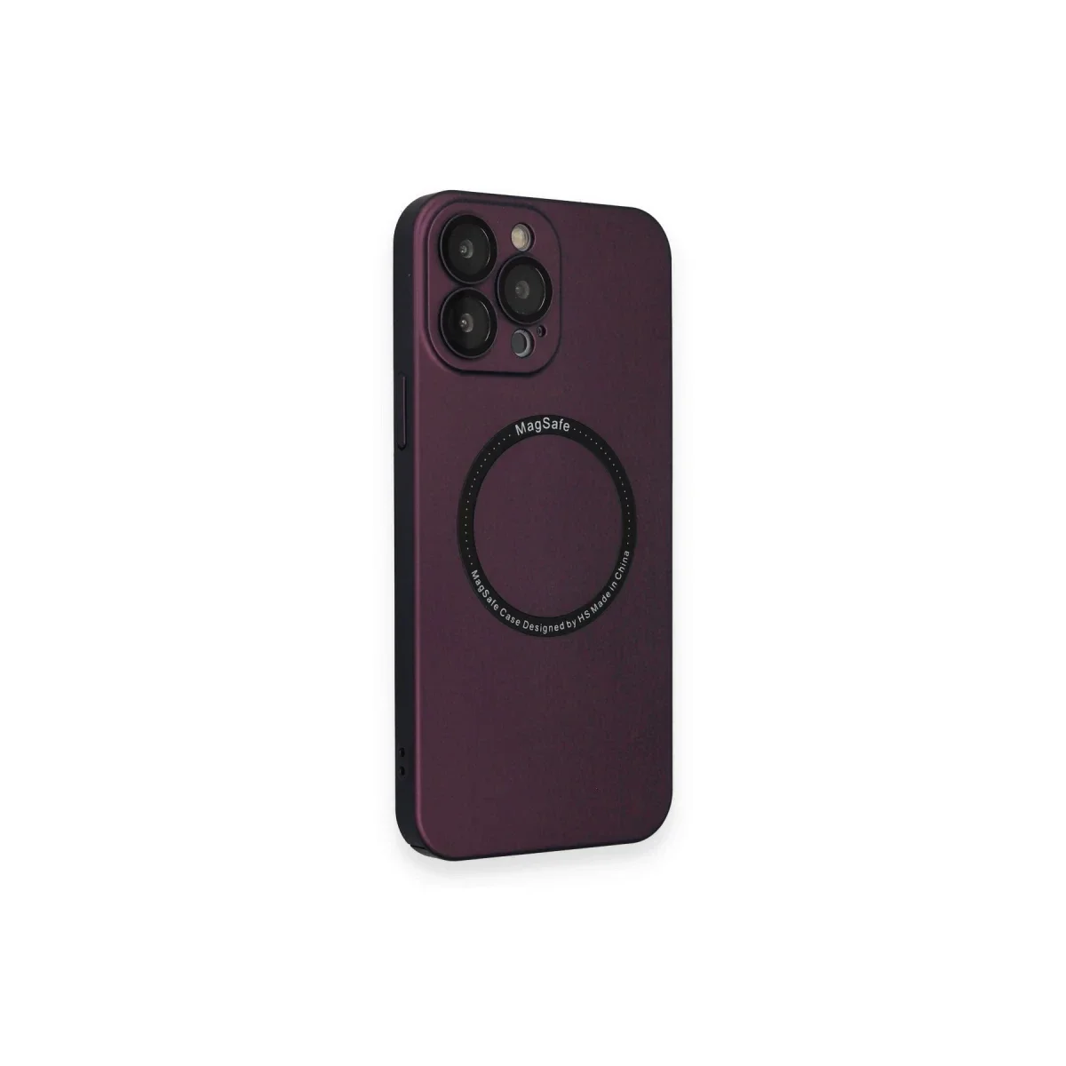 Apple iPhone 14 Pro Kılıf Jack Magneticsafe Lens Silikon - Mürdüm görsel 2