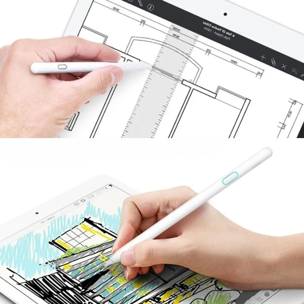 Evrensel Tablet ve Dokunmatik Telefonlarla Uyumlu Hassas Çizim ve Tasarım Kalemi görsel 4