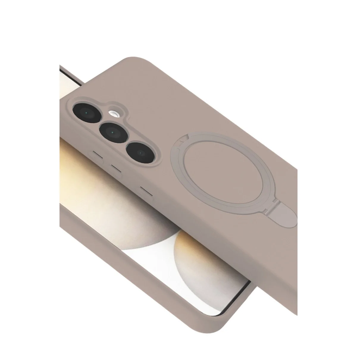 Samsung Galaxy A16 5g Regal Magsafe Standlı Kapak - Çöl Titanyum görsel 5