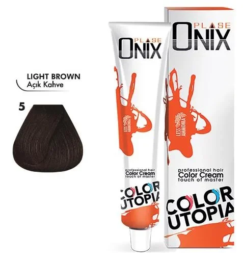 Tüp Saç Boyası 60 ml Profesyonel Krem Boya - 5 Açık Kahve