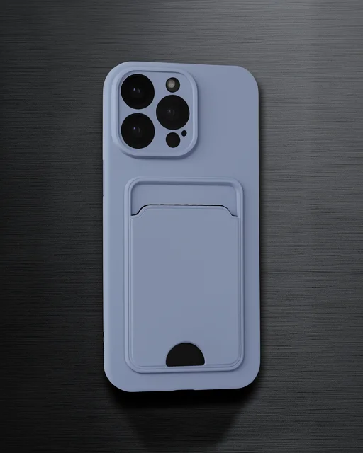 Apple İphone 14 Pro Max Kılıf Kelvin Kartvizitli Silikon - Lila
