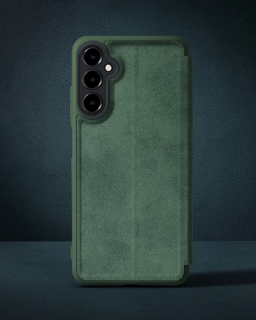 Samsung Galaxy A35 5g Kılıf Flip Cover - Koyu Yeşil