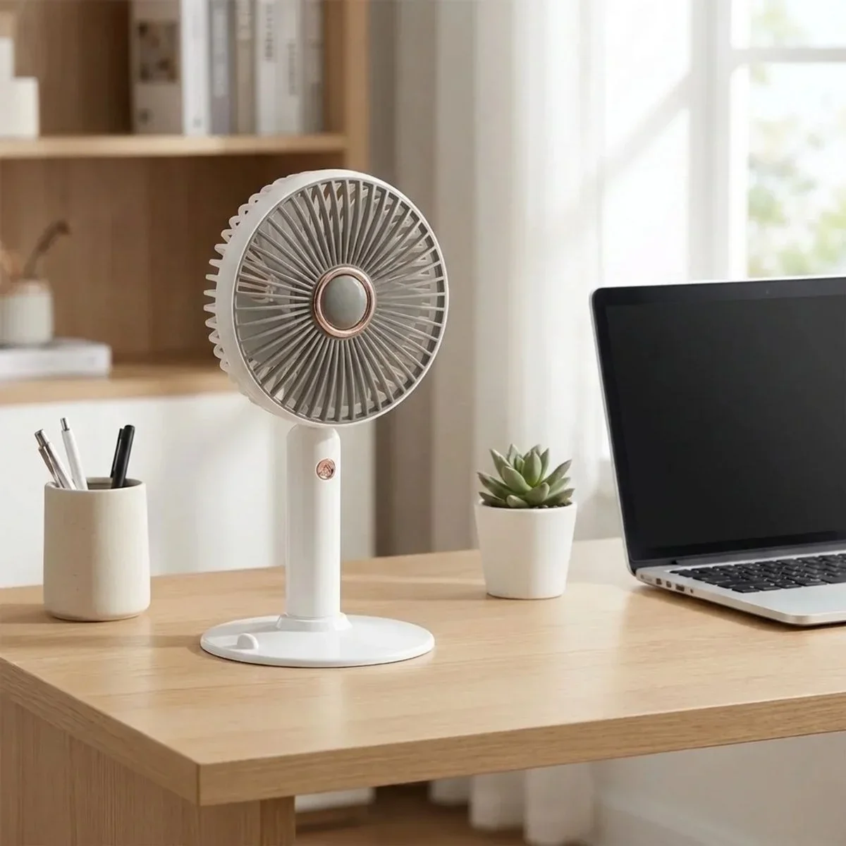 3 Kademeli Masaüstü Fan – Telefon Tutuculu Standlı Taşınabilir ni Fan ZB161