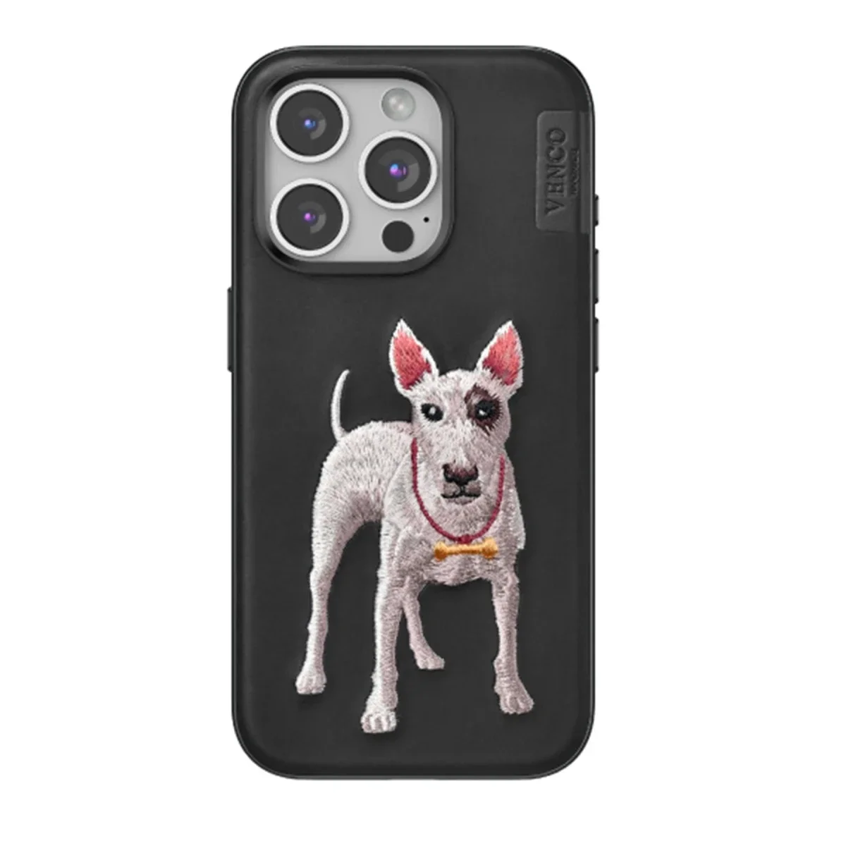 Venco Apple iPhone 15 Pro Max Perma Desenli Kapak - Siyah