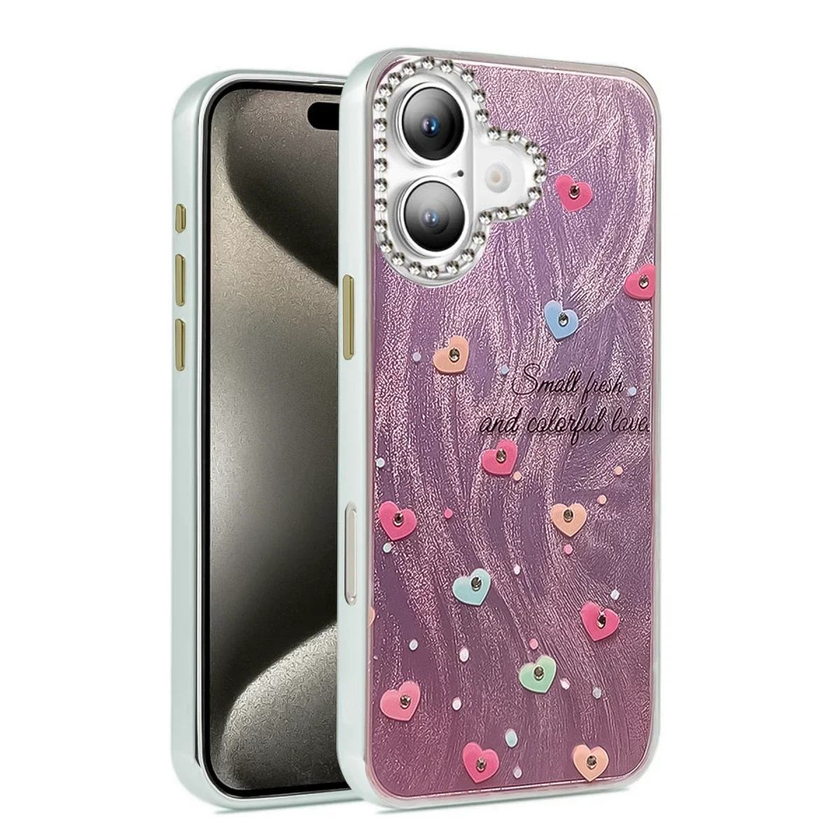 Apple iPhone 16 Kılıf Blade Aynalı Desenli Kapak - Desen 8