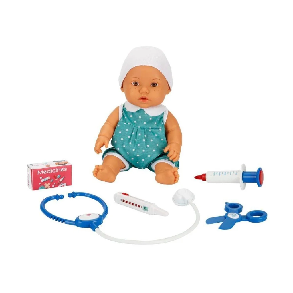 30111 Doktor Zamanı Sesli Bebek Seti 35 cm (Ürün oyuncaktır) görsel 4