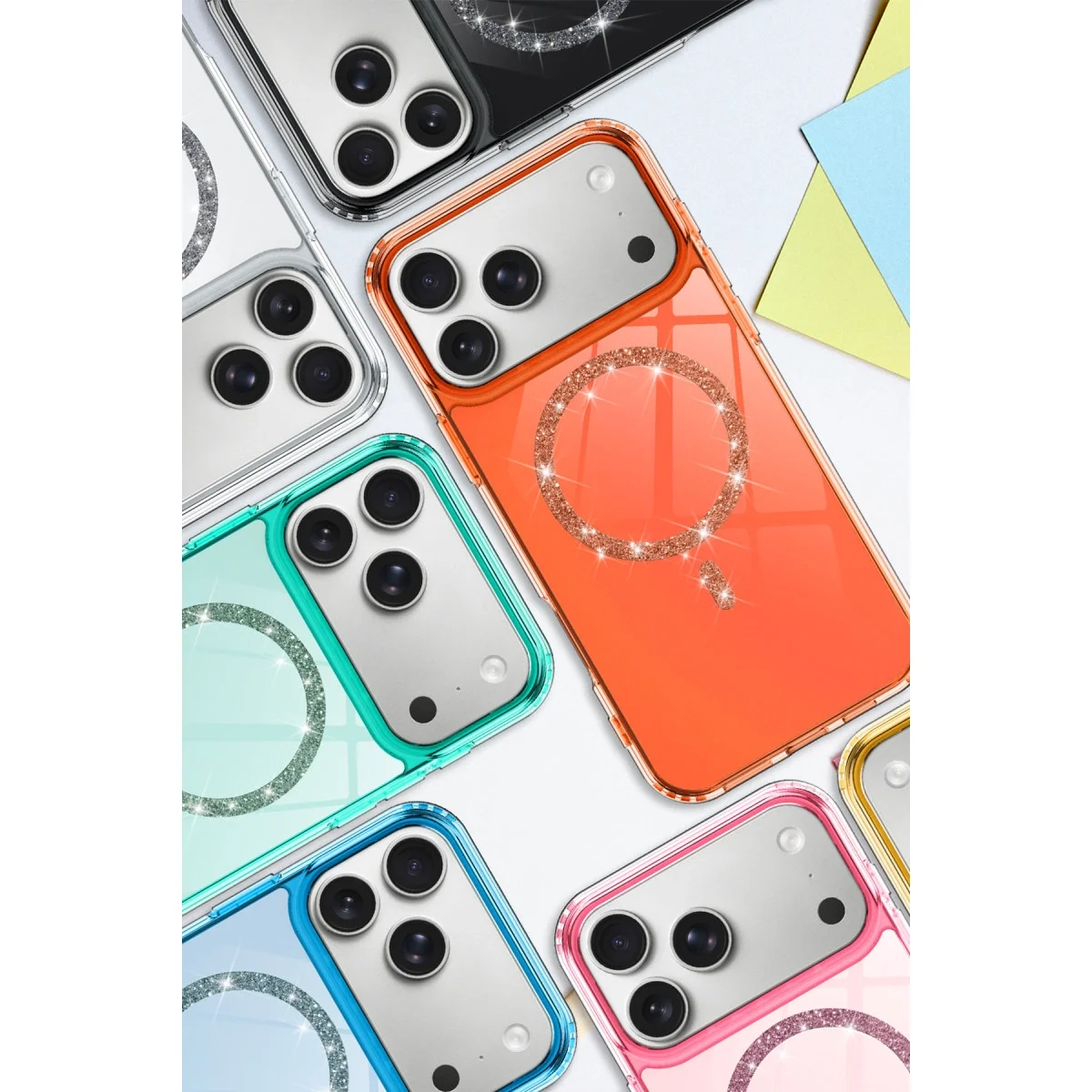 Apple İphone 17 Pro Max Live Diamond Magsafe Kapak - Mavi görsel 3