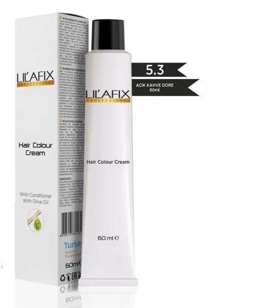 Lilafix Krem Profesyonel Tüp Saç Boyası 60ml - 5.3 Açık Kahve