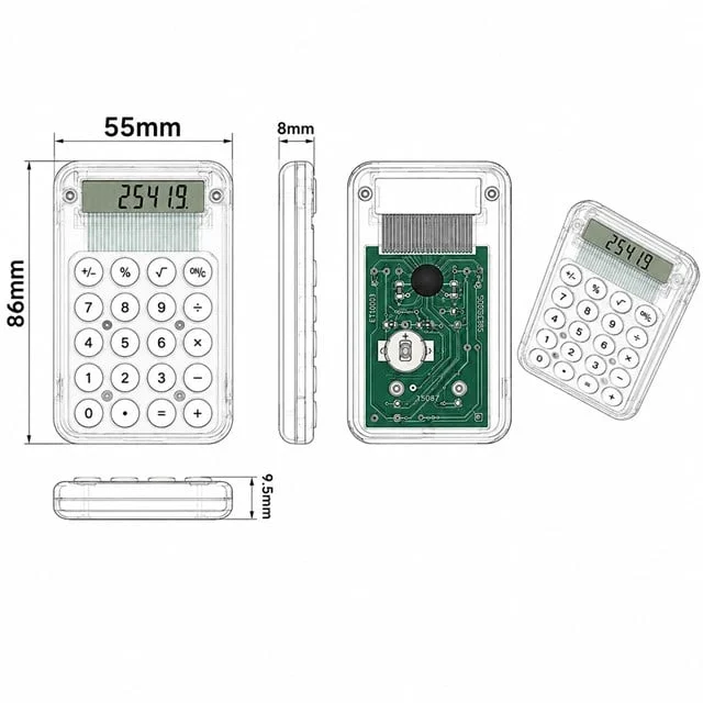 PM-25419 Beyaz ni Hesap Makinesi görsel 3