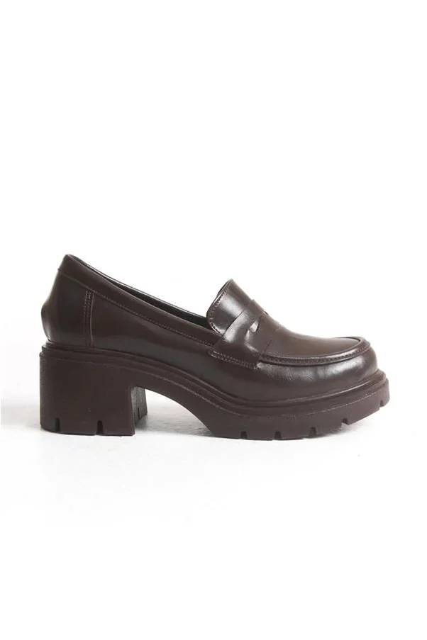 Kadın Rugan Loafer Kırışık Ayakkabı Ayakkabı Şık Tabanlı Yüksek Casual görsel 5