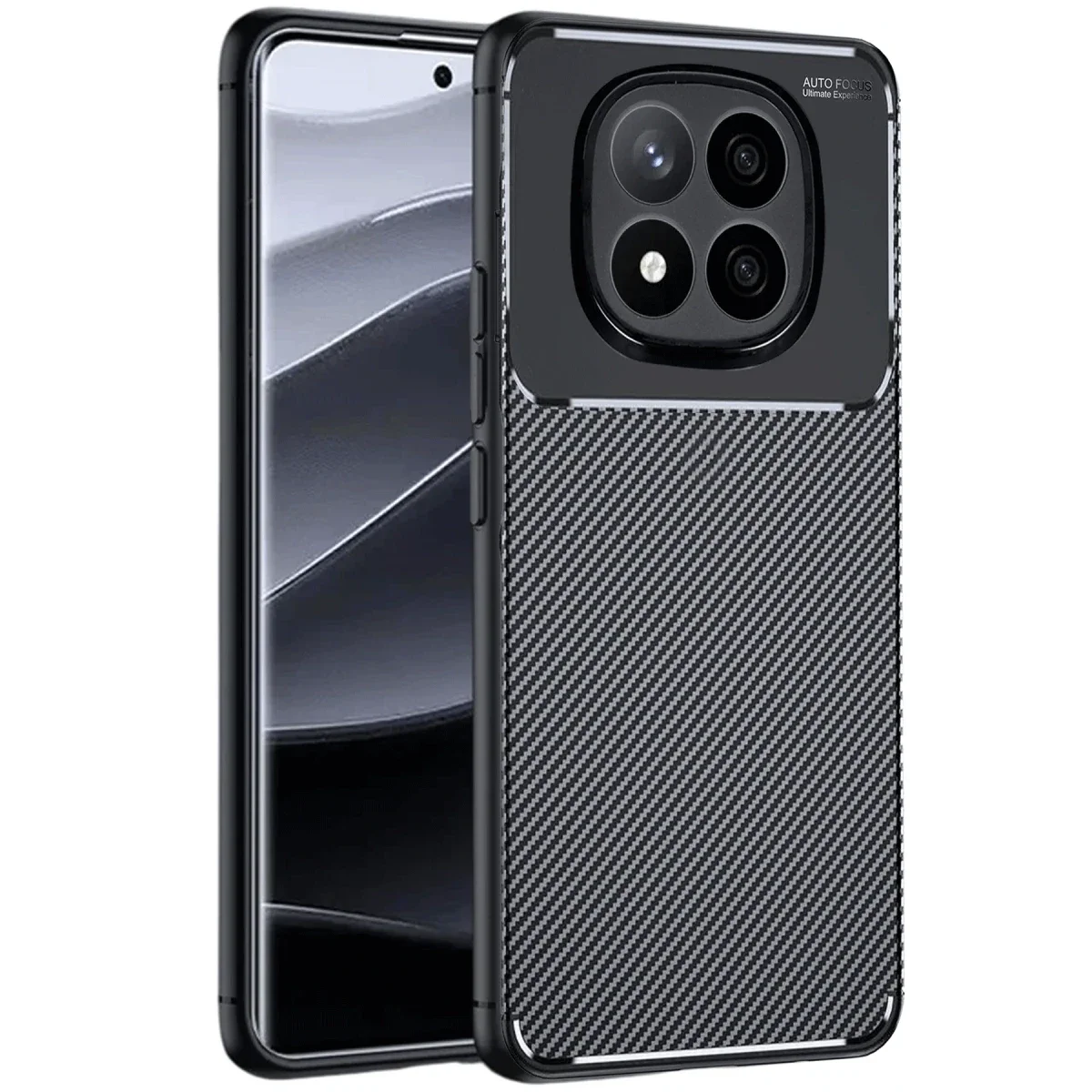Xiaomi Redmi Note 14 Pro 4G Kılıf Auto Focus Karbon Kapak - Siyah