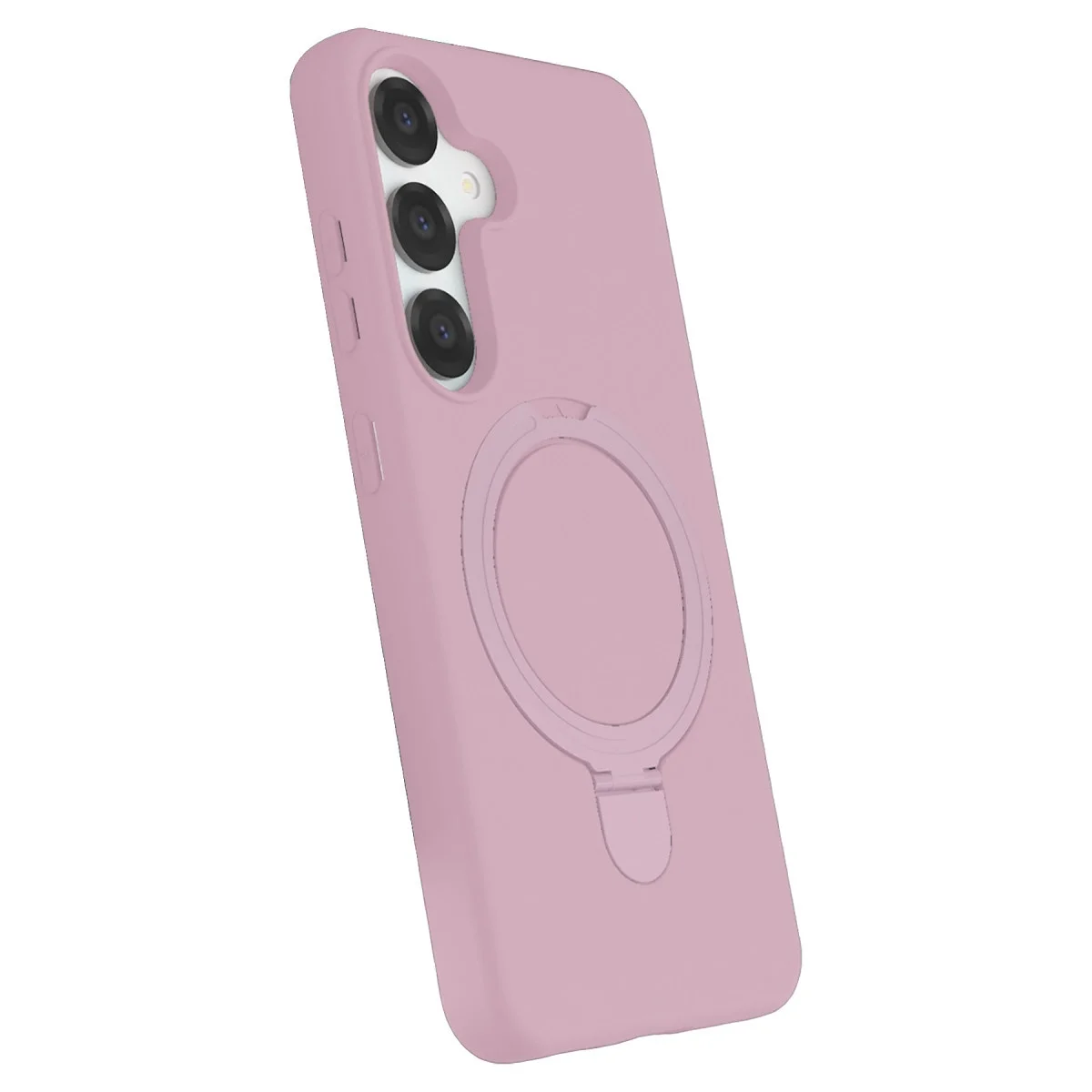 Samsung Galaxy S25 Regal Magsafe Standlı Kapak - Açık Pembe görsel 2