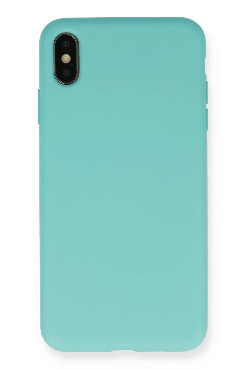 Apple iPhone XS Max Kılıf Nano içi Kadife Silikon - Turkuaz