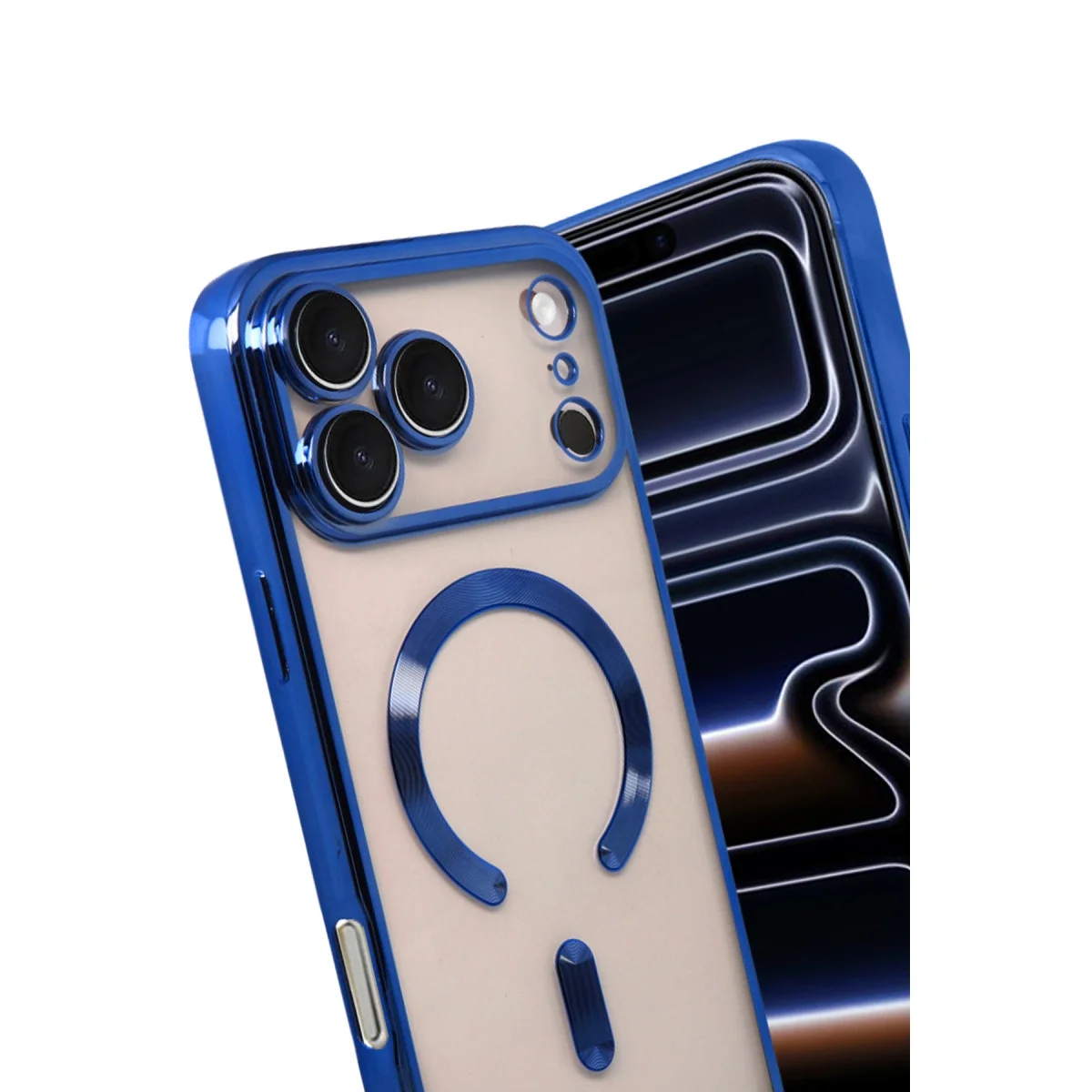 Apple İphone 17 Pro Max Kross Magneticsafe Kapak - Lacivert görsel 3