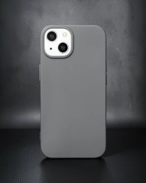 Apple İphone 14 Plus Kılıf Nano İçi Kadife Silikon - Gri