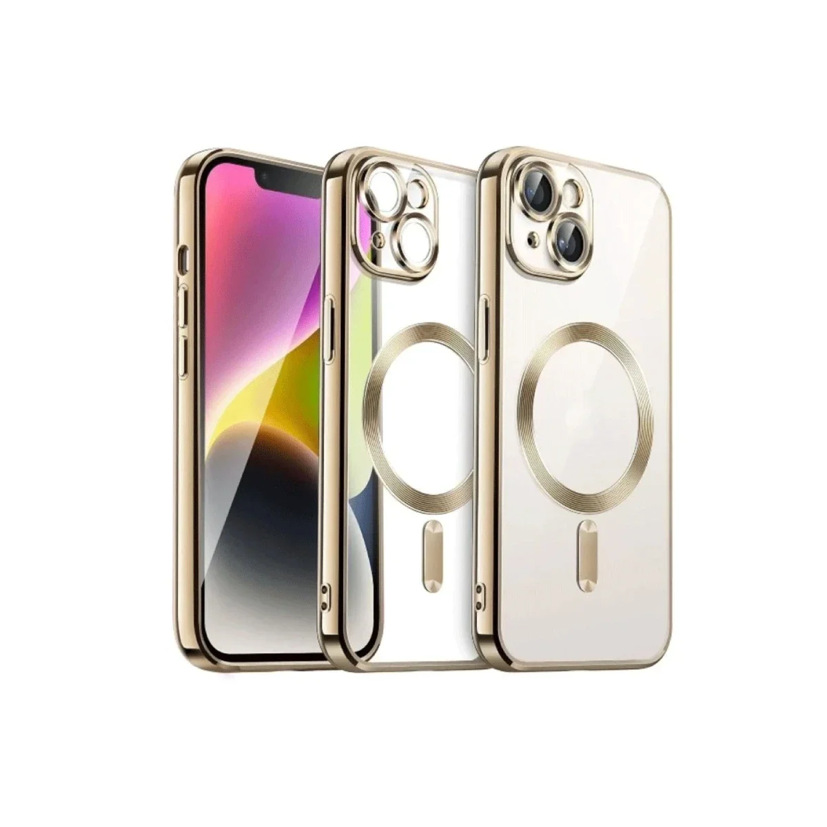 Apple iPhone 15 Kılıf Kross Magneticsafe Kapak - Gold
