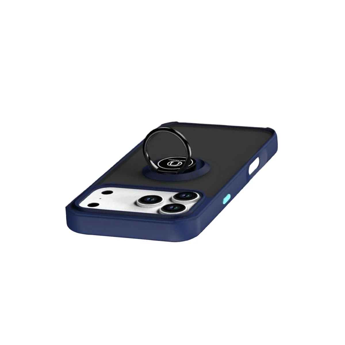 Apple İphone 17 Pro Max Montreal Yüzüklü Silikon Kapak - Lacivert görsel 4
