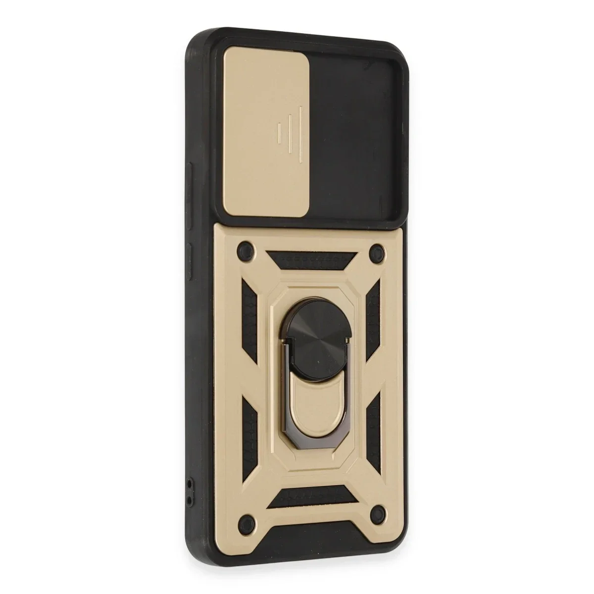 Xiaomi Mi 12T Pro Kılıf Pars Lens Yüzüklü Silikon - Gold görsel 2