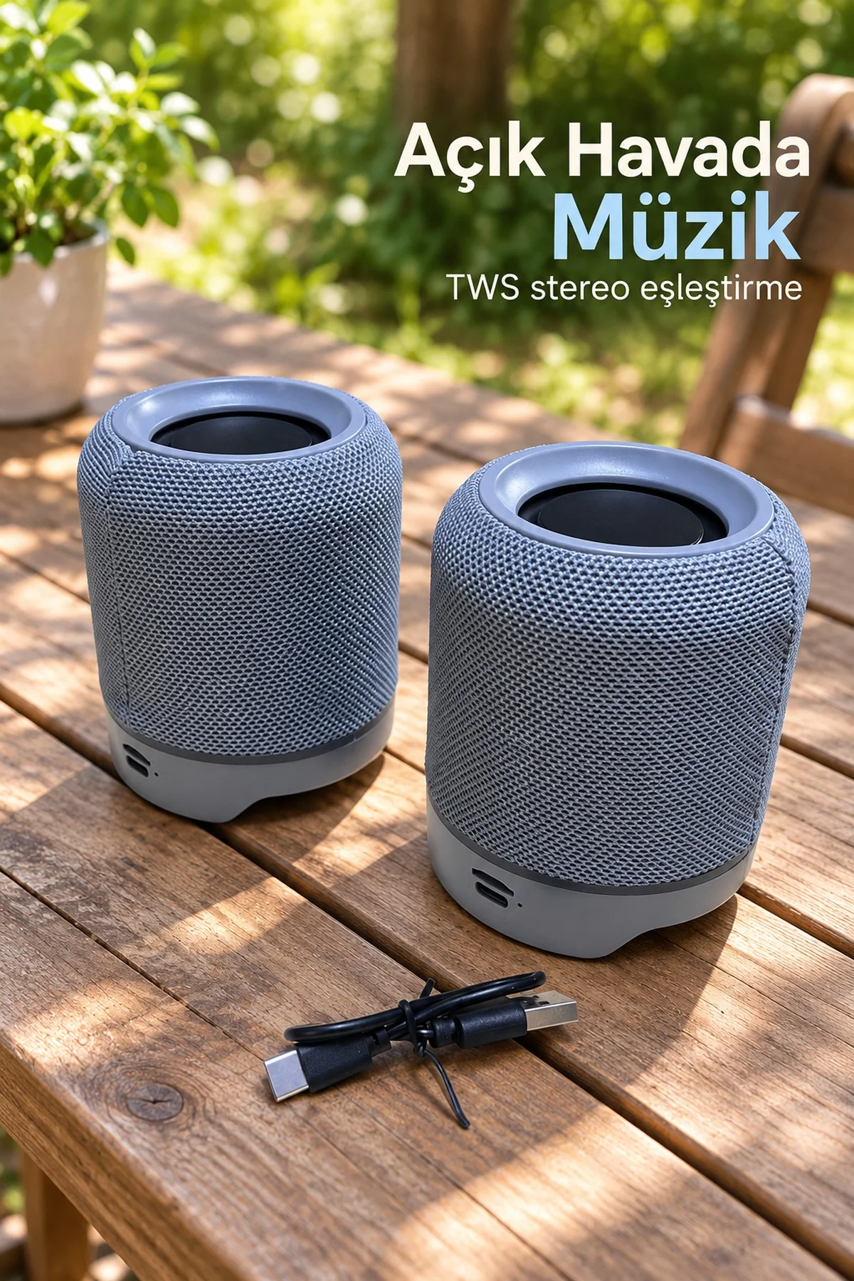 TWS Stereo Hoparlör Ayrılabilen İki Parçalı Tasarım görsel 4