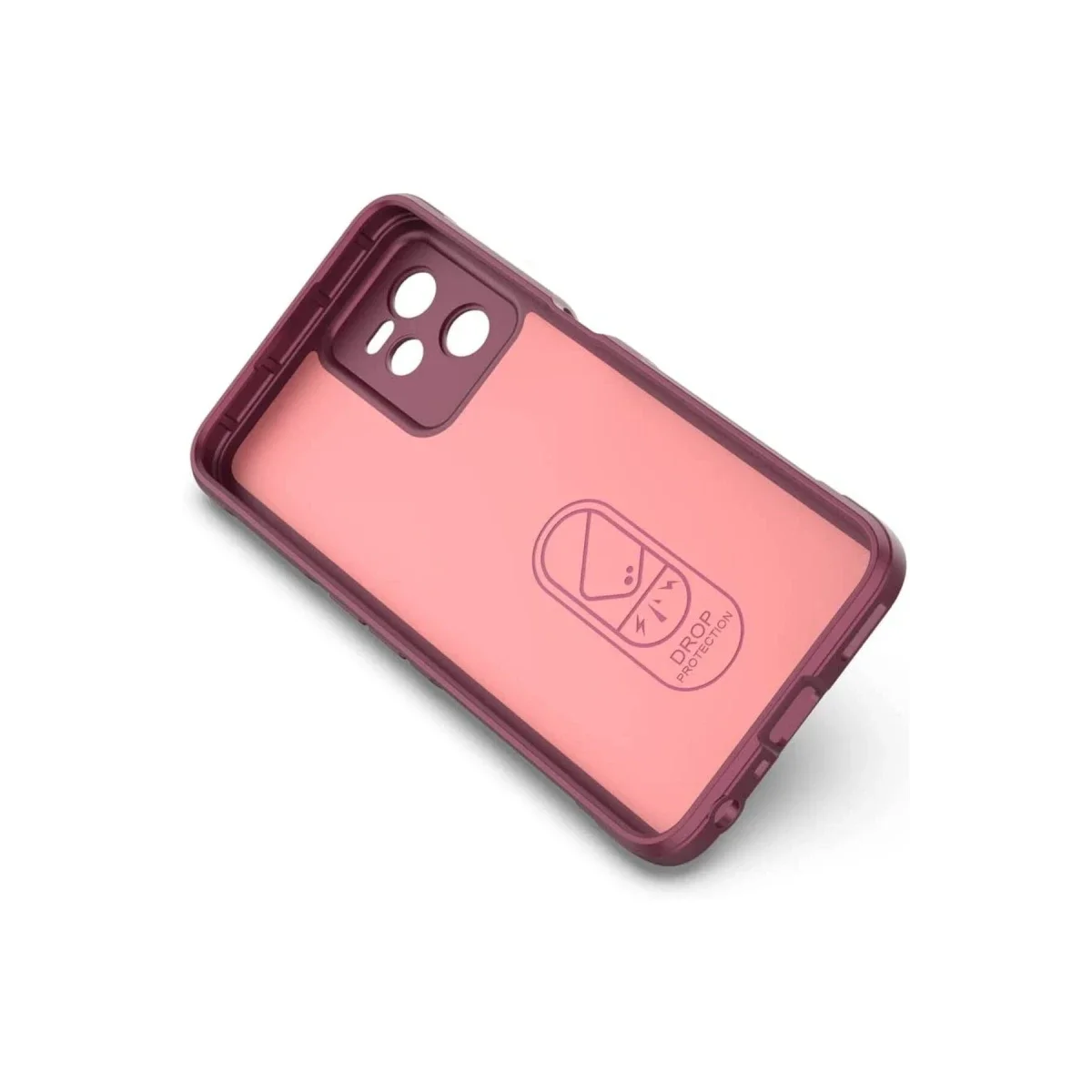 Realme C35 Kılıf Optimum Silikon - Bordo görsel 4