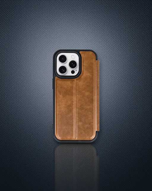 Apple İphone 15 Pro Max Kılıf Flip Cover - Taba