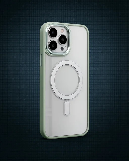Apple İphone 15 Pro Kılıf Room Magneticsafe Silikon - Su Yeşili