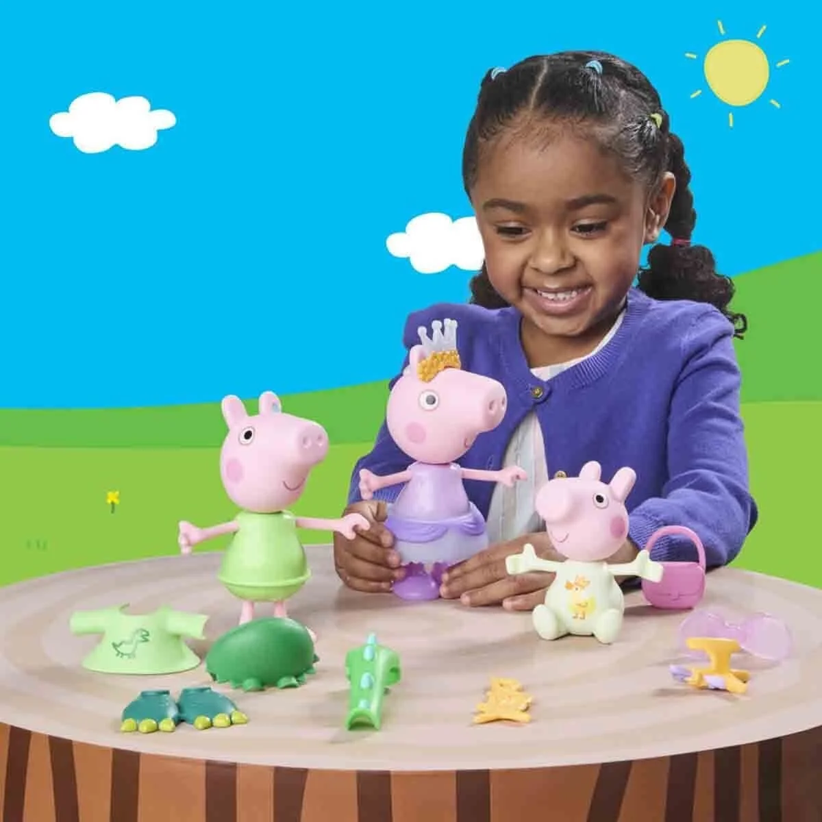 G2508 Peppa Pig 3lü Giydirme Seti - Three Little Piggies Dress-up görsel 4