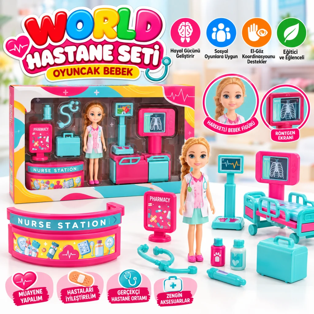 ENF-39184 World Hastane Seti Oyuncak Bebek