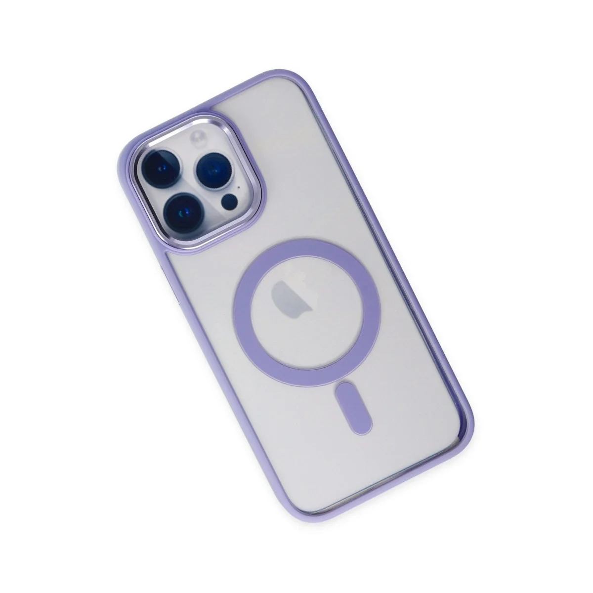 Apple İphone 14 Pro Max Kılıf Room Magneticsafe Silikon - Lila görsel 3