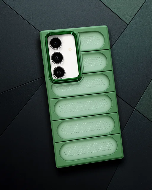 Samsung Galaxy S24 Kılıf Airmax Silikon Kapak - Koyu Yeşil