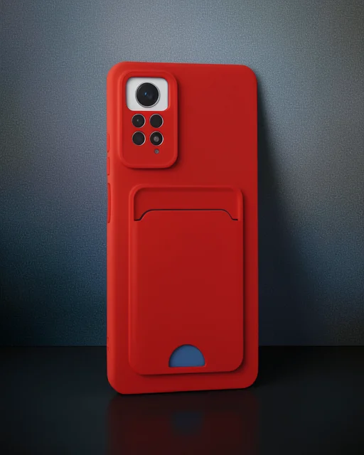 Xiaomi Redmi Note 12 Pro 4g Kılıf Kelvin Kartvizitli Silikon - Kırmızı
