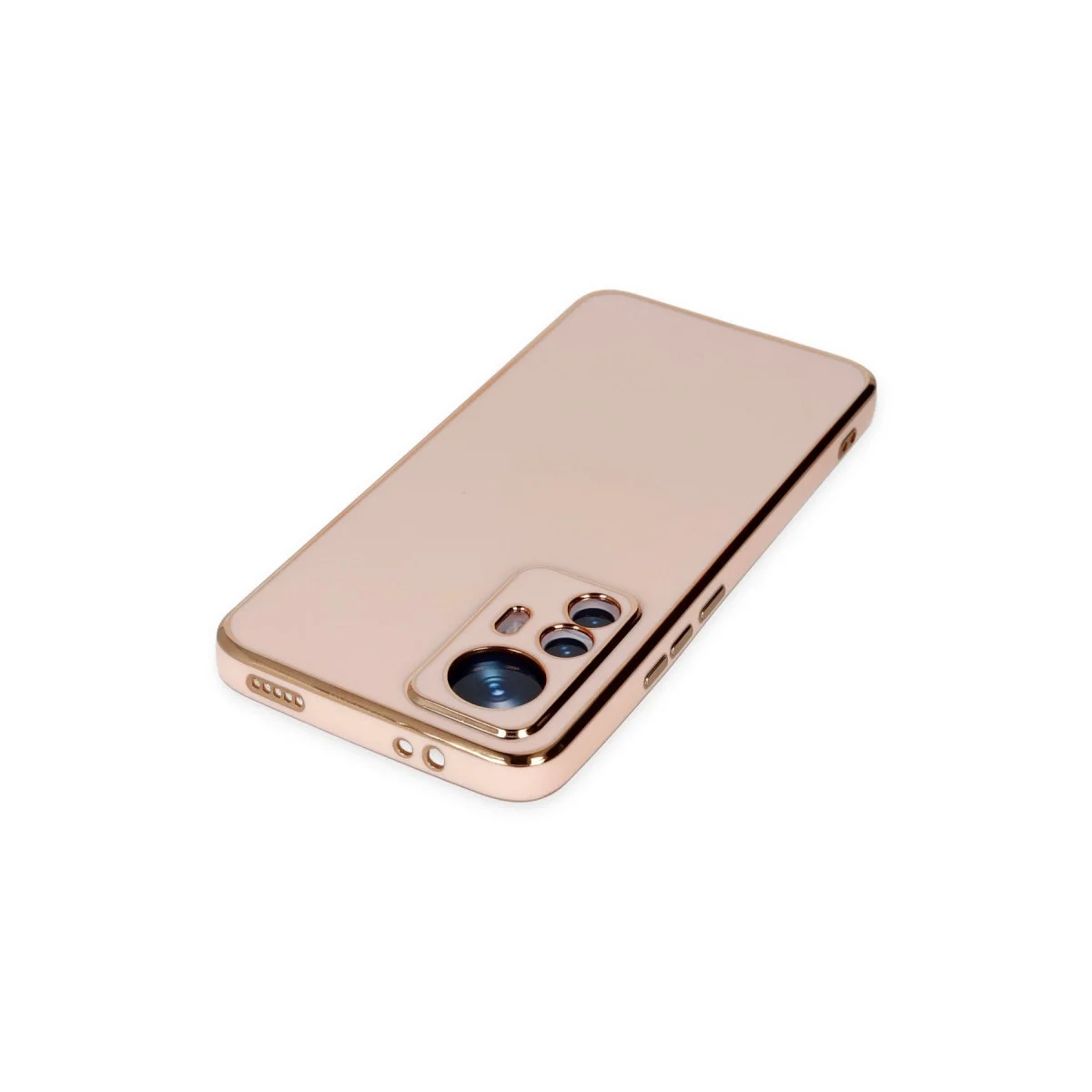 Xiaomi Mi 12t Pro Kılıf Volet Silikon - Pembe görsel 4