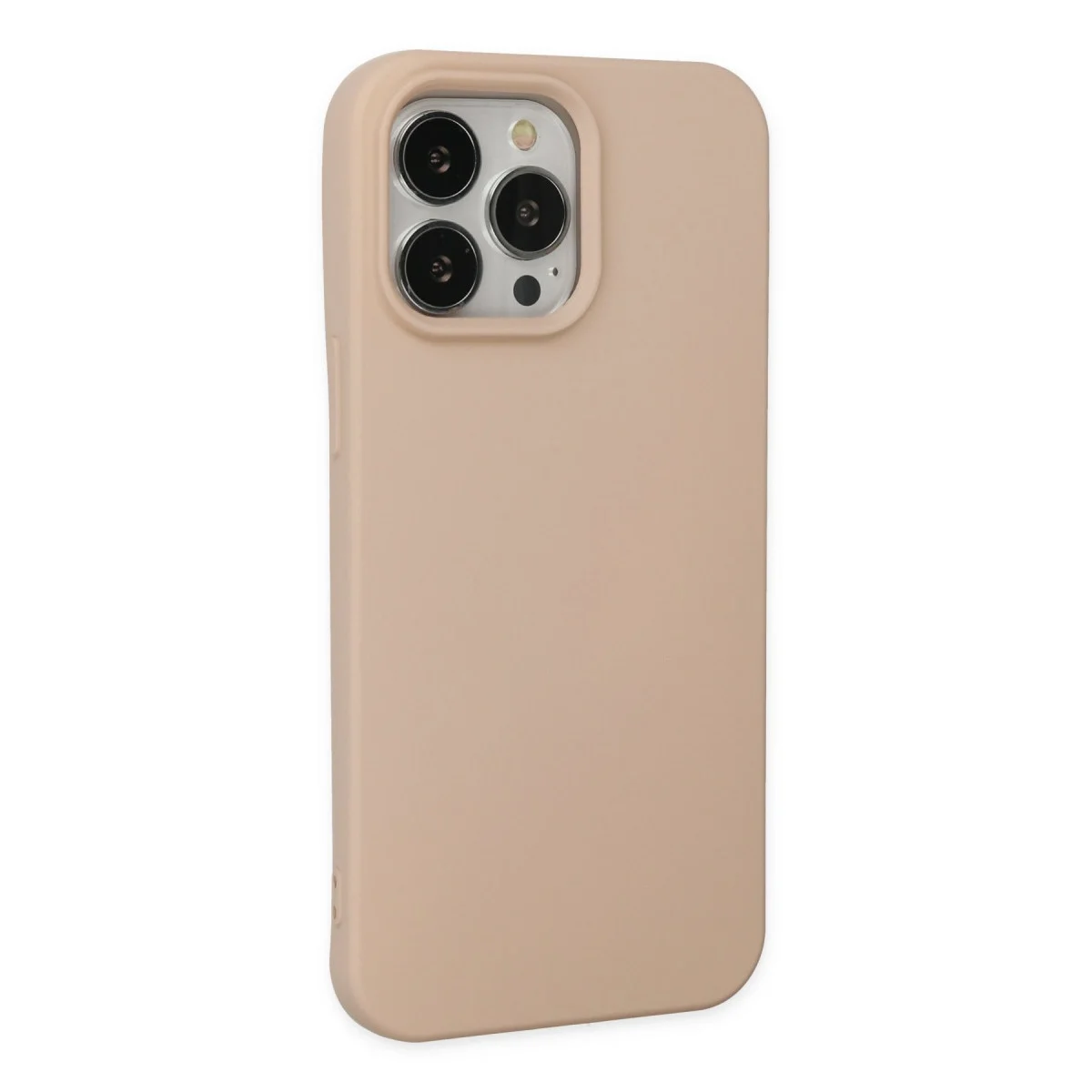 Apple İphone 14 Pro Kılıf Nano İçi Kadife Silikon - Pudra görsel 2
