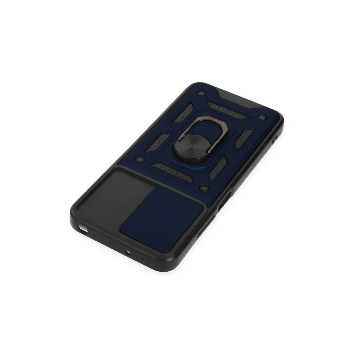 Xiaomi Poco M5 Kılıf Pars Lens Yüzüklü Silikon - Lacivert görsel 4