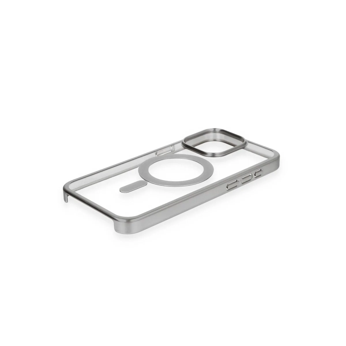 Apple İphone 15 Pro Max Kılıf Erozi Magsafe Kapak - Gümüş görsel 4