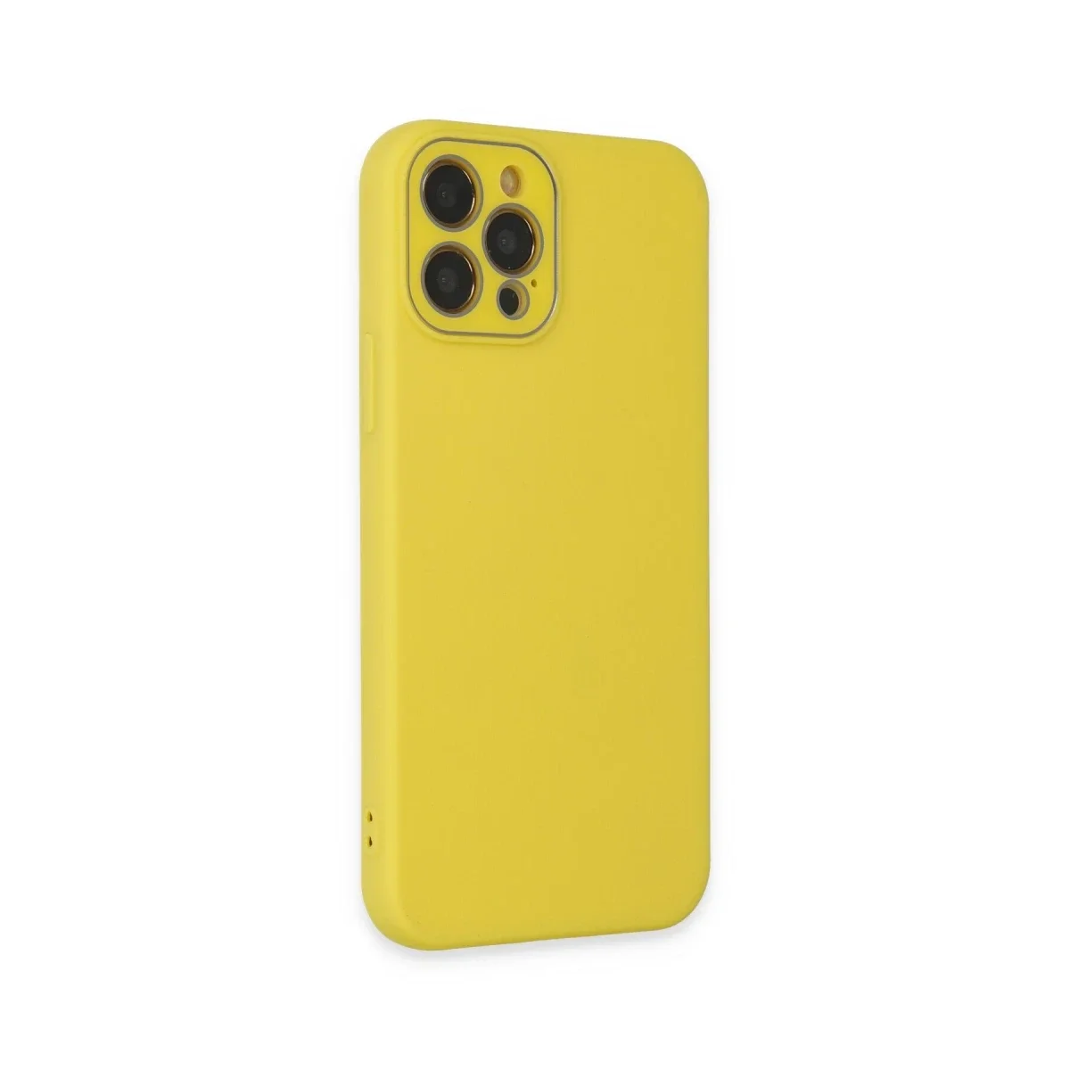 Apple iPhone 12 Pro Kılıf Lansman Glass Kapak - Sarı görsel 3