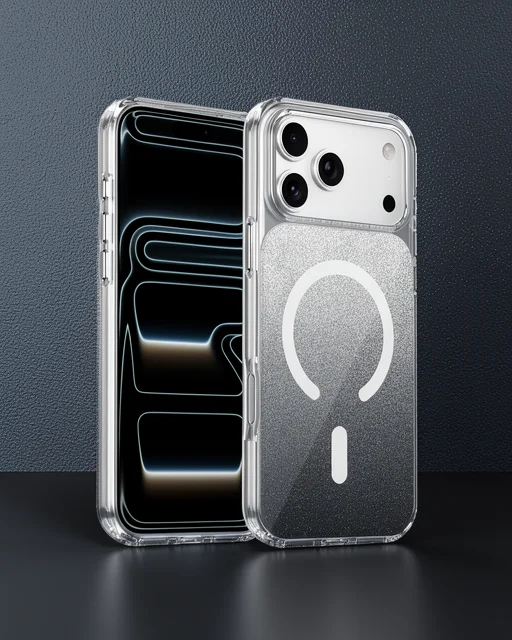 Onegif Apple İphone 17 Pro Max Sora Simli Magsafe Kapak - Siyah