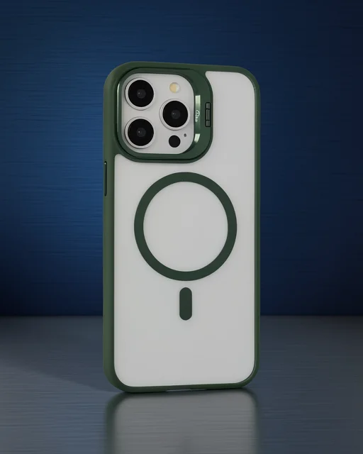 Joko Apple İphone 15 Pro Kılıf Roblox Lens Magsafe Standlı Kapak - Koyu Yeşil