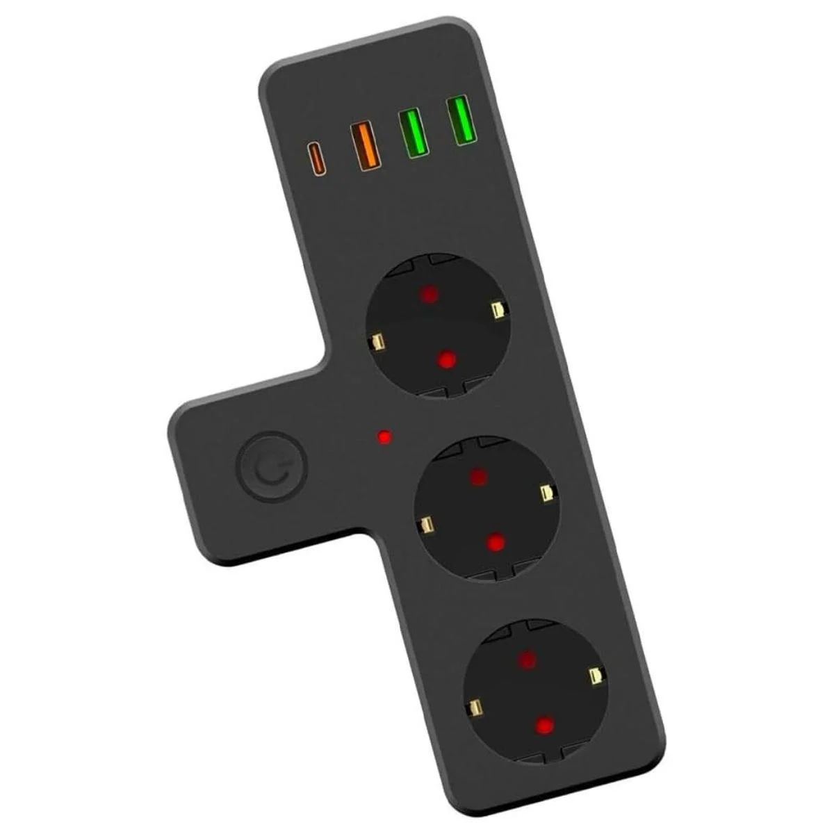 Termal Akım Korumalı 3 Adet Soket,3 Adet USB ve 1 Adet Type-C Girişli 20w Priz Model 3397 görsel 2