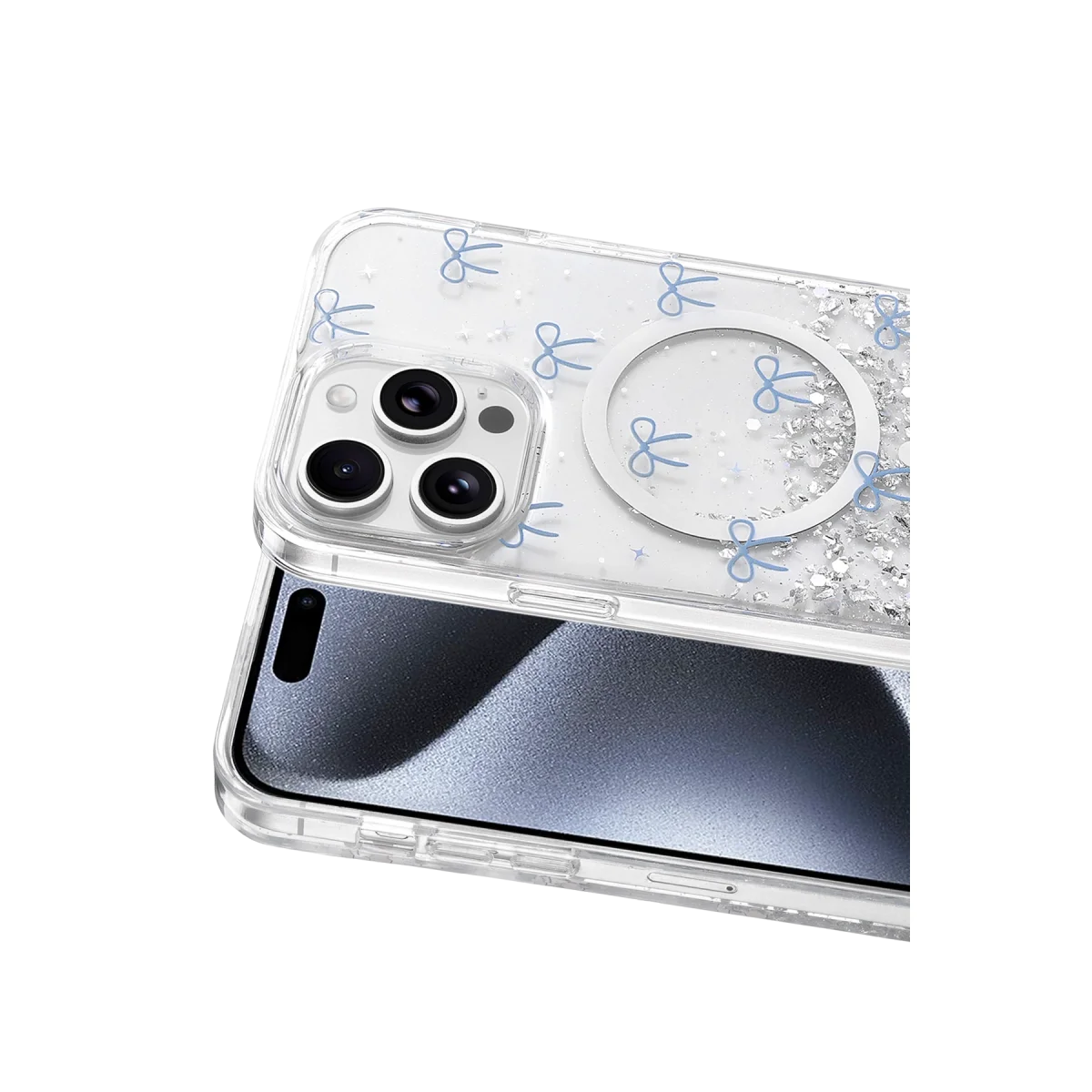 Onegif Apple İphone 14 Pro Max sk Simli Magsafe Kapak - Desen 3 görsel 2