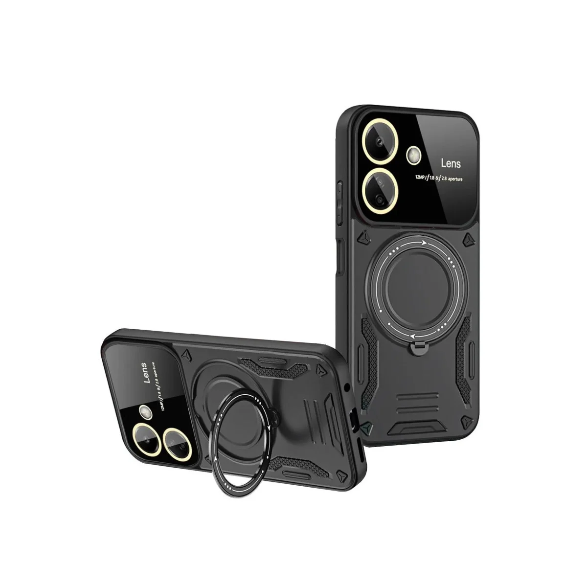 Xiao Red 13c Kılıf Joy Lens Standlı Kapak - Siyah