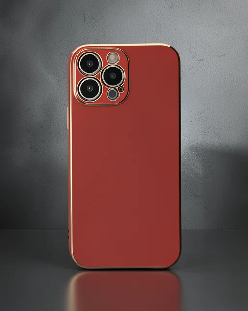 Apple İphone 15 Pro Max Kılıf Volet Silikon - Kırmızı