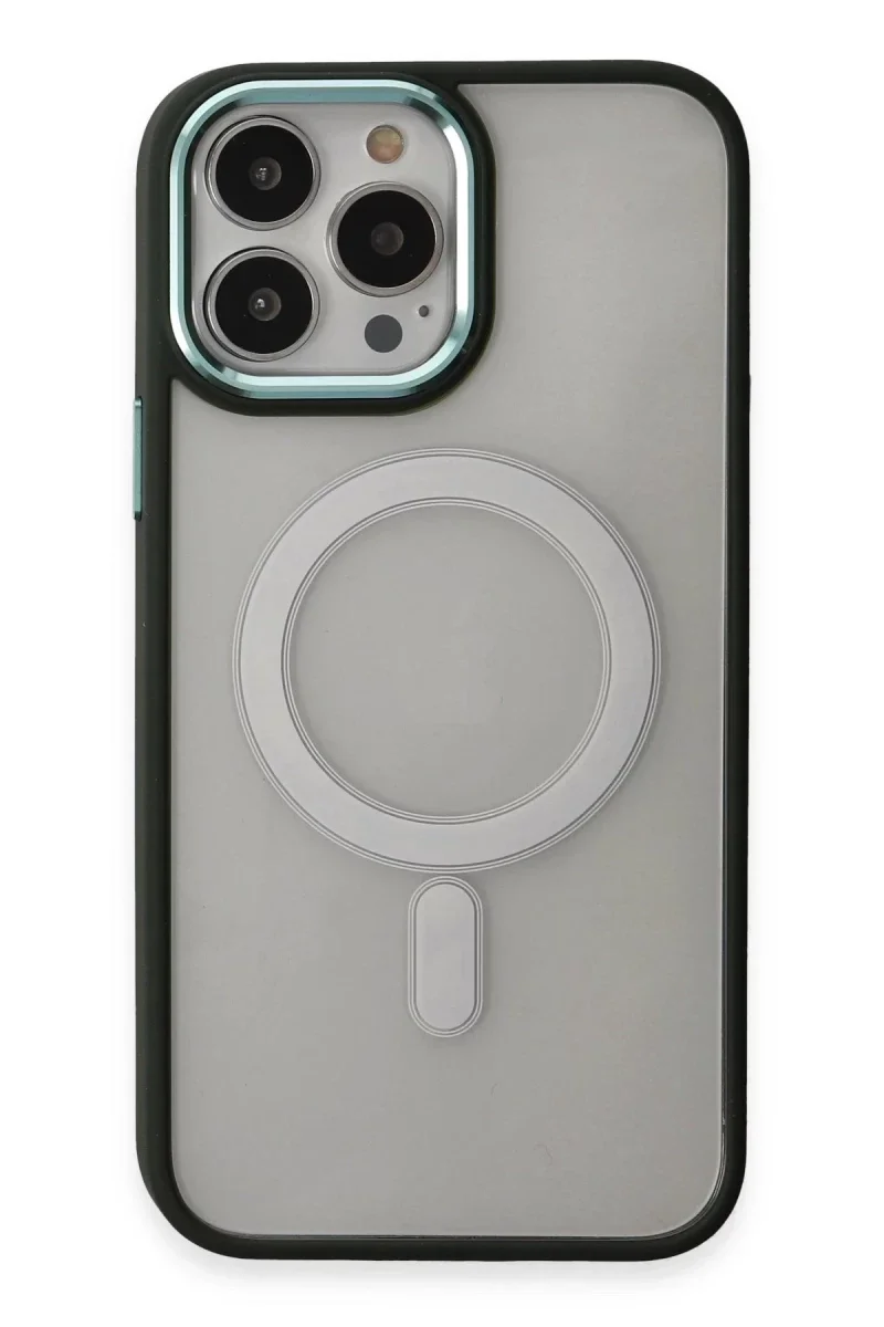 Apple iPhone 15 Pro Kılıf Room Magneticsafe Silikon - Köknar Yeşili görsel 2