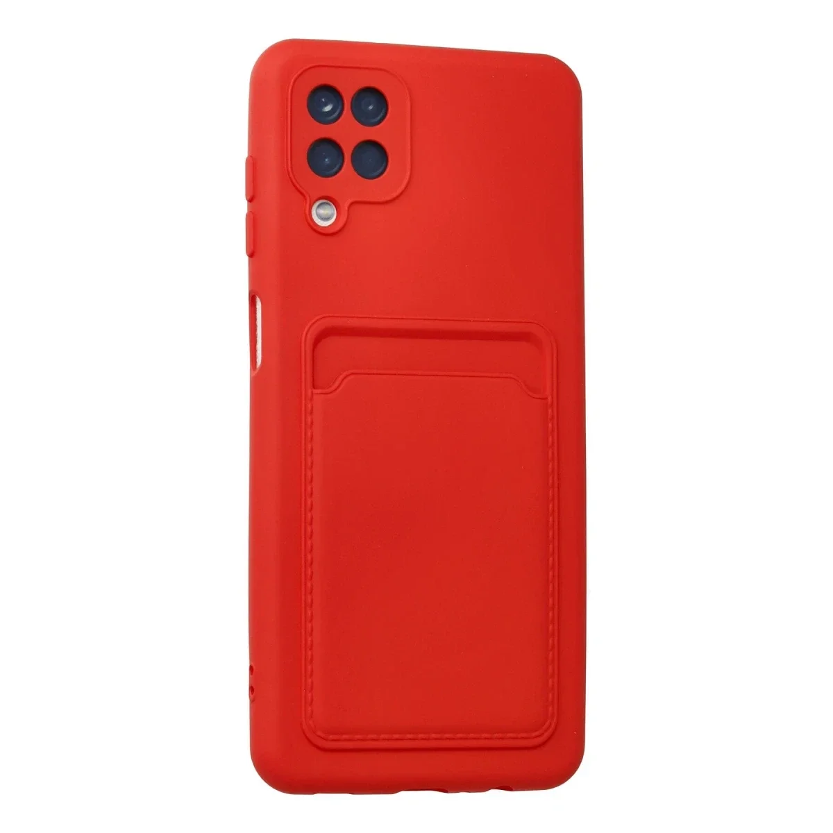 Samsung Galaxy A12 Kılıf Kelvin Kartvizitli Silikon - Kırmızı görsel 2
