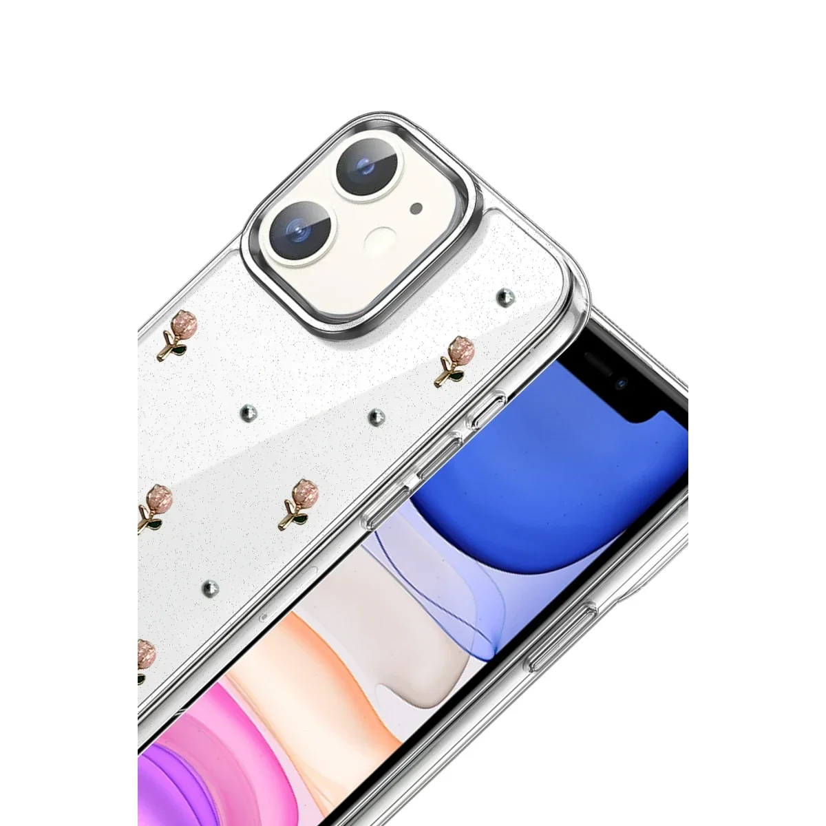 Apple iPhone 12 Fiyonk Desenli Kapak - Desen 6 görsel 2