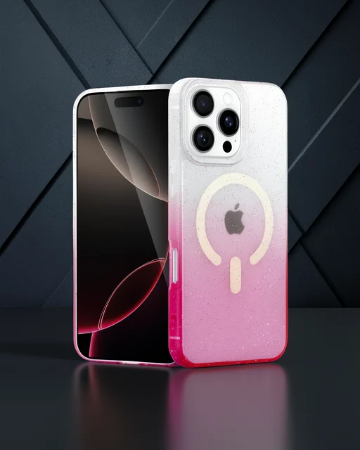Apple İphone 16 Pro Max Pummel Shiny Magsafe Kapak - Pembe