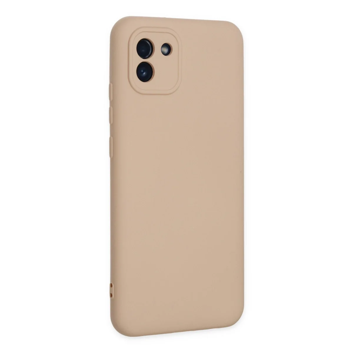 Samsung Galaxy A03 Kılıf Nano İçi Kadife Silikon - Pudra görsel 2